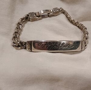 Silver Bracelet with 'Mother' Engraving Brighton**